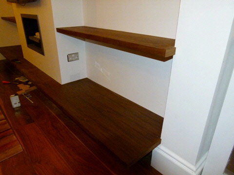 Upminster Fitted Walnut Shelves